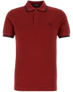 Fred Perry Piquet Polo Shirt - Red