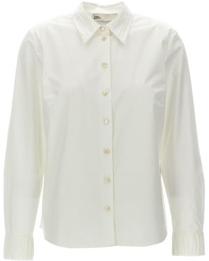 Tory Burch Camicia Di Dettaglio A Pieghe Di - Bianco
