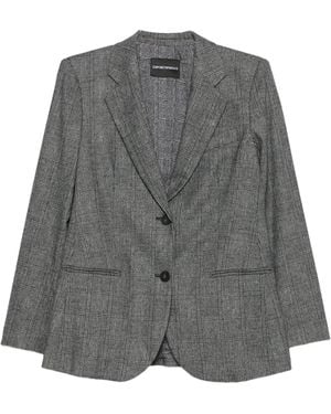 Emporio Armani Signature Capsule Check Flannel Blazer - Gray