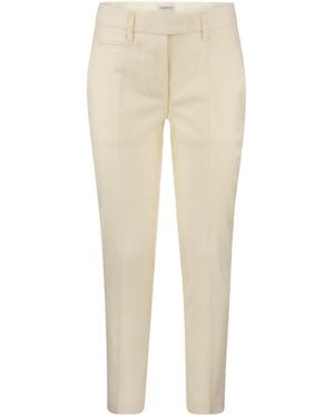 Dondup Perfect Wool Slim Fit Pants - Natural