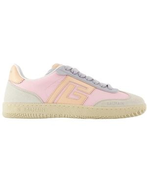 Balmain Bunte Leder-Sneakers - Pink