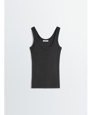 Lemaire Geribbelde Tanktop - Zwart