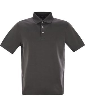 Herno Cotton Jersey Polo -shirt - Zwart