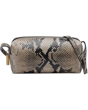 KHAITE Kye Mini Leather Crossbody Bag - Grey