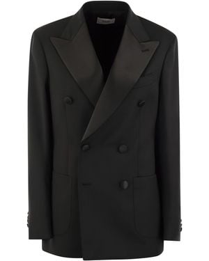 SAULINA Antonella Double Breasted Cotton Blend Jacket in