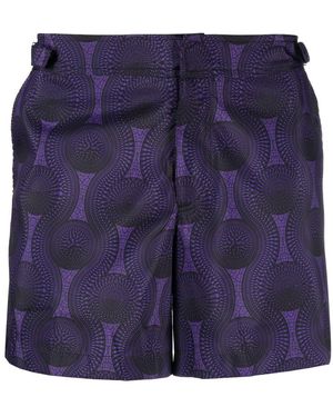 OZWALD BOATENG Gedruckte Schwimmshorts - Blau