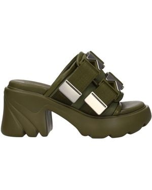 Bottega Veneta Women 's Sandalen Stof Groen/musk