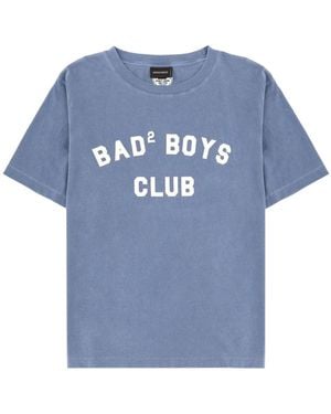 DSquared² Embroidered T-Shirt Cotton T-Shirts - Blue