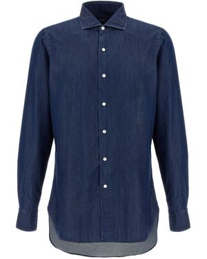 Finamore 1925 'napoli' Shirt - Blauw
