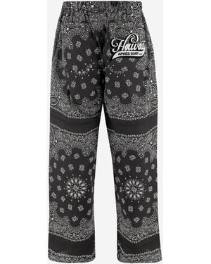 APRÈS SURF Baumwollhosen mit Bandana -Muster - Grau