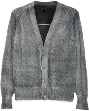 Avant Toi Strickjacke aus Wolle und Kaschmir mit V-Ausschnitt - Grau