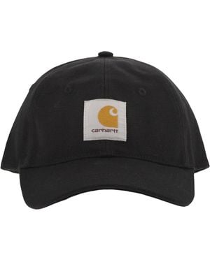 Carhartt Cap With Visor And Logo - Black