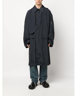 Random Identities Raincoat With Strap - Blue