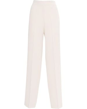 P.A.R.O.S.H. High-Waisted Wide-Leg Trousers With Subtle Pleats - White
