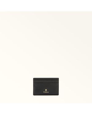 Furla Camelia Kartenetui Nero Weiches Kalbsleder Damen - Schwarz