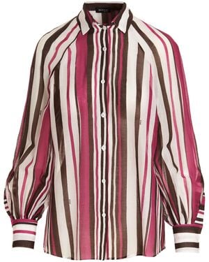Kiton Gestreepte Shirt - Rood