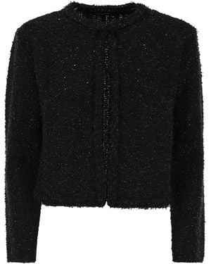 Fabiana Filippi Tweed-Effect Yarn Cardigan - Black