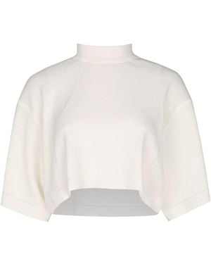 Alaïa Crop Top Ss - White