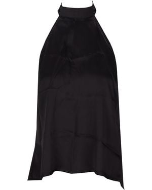 LA ROSE Camiseta Sin Mangas Seda - Negro