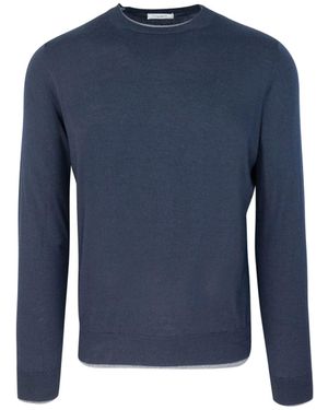 Paolo Pecora Maglia Girocollo Blu - Blauw