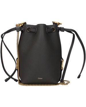 Chloé Sagnelli Per Spalle Marcie Leather/Elephant - Nero