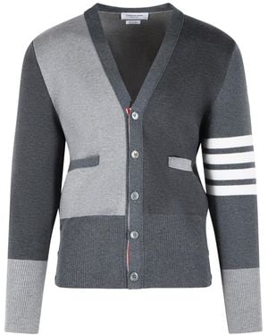 Thom Browne 'fun Mix' Grijs Vest Van Merinowol