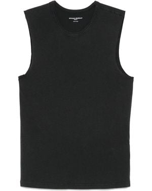 Officine Generale Tank Tee Pgmt Dye Lyocell Co Clothing - Black