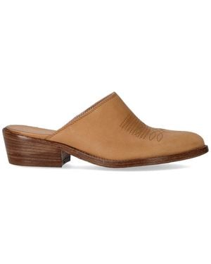 Duccio Del Duca Maverik Western Tan Mule - Brown