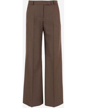 Ql2 Pantalon en laine - Marron