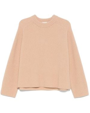 Forte Forte Woll Crewneck Jumper - Natur