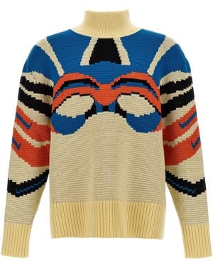 Bluemarble Jacquard -Pullover - Blau