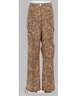 Ganni Pantalone Cargo - Natural