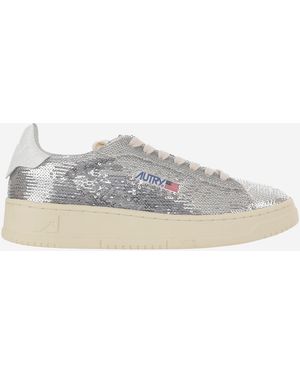 Autry Dallas Low 'Sparkling' Trainers - Grey