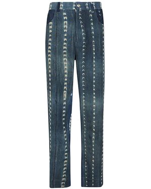 Wales Bonner Gales Bonner Miles Tie Dye Denim Jeans - Azul