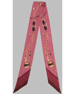 Chloé Mini Luxurious Silk Foulard - Red