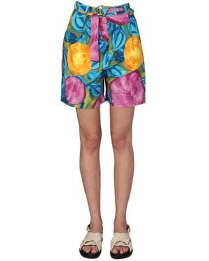 Marni Print Bermuda - Red