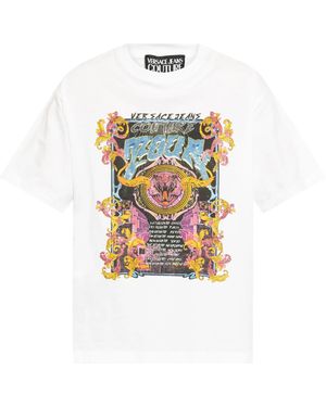 Versace Jeans Couture Weißes Rundhals-T-Shirt