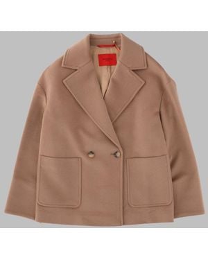 MAX&Co. Girls 100% Wool Sports Jacket - Brown