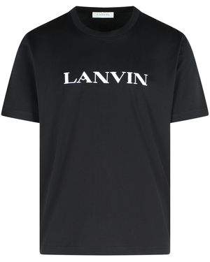 Lanvin Black Cotton T -Shirt - Schwarz