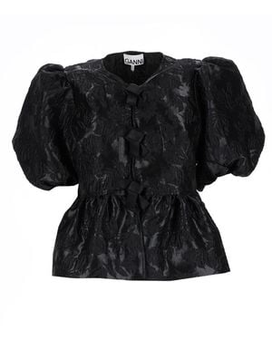 Ganni Top "Peplum" - Black
