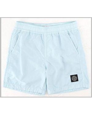 Stone Island Mini Bermuda Shorts For Boys - Blue