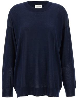 P.A.R.O.S.H. Lightweight Wool Blend Crew-Neck Sweater - Blau