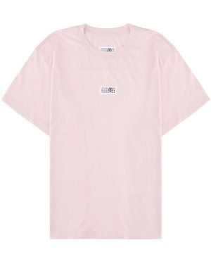 MM6 by Maison Margiela Numeric Cotton T-Shirt - Pink