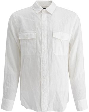 Vince Linen "Utility" Shirt - White