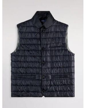 Fay Steppweste mit Revers - Blau