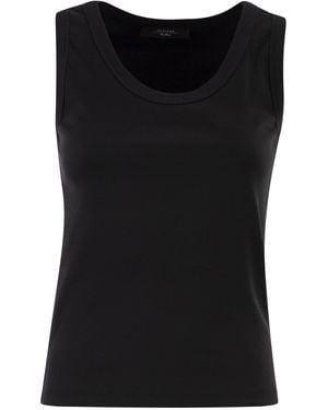 Weekend by Maxmara Wkdmultic-top Van Stretchkatoen - Zwart