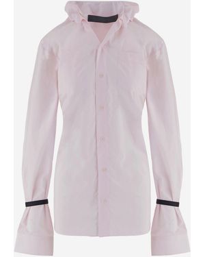 ALAINPAUL Cotton Shirt With Contrast Details - Pink