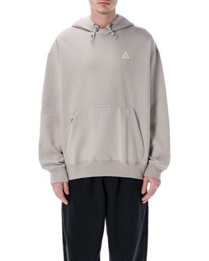 Nike Acg Tuff Fleece Oversized Hoodie - Grey