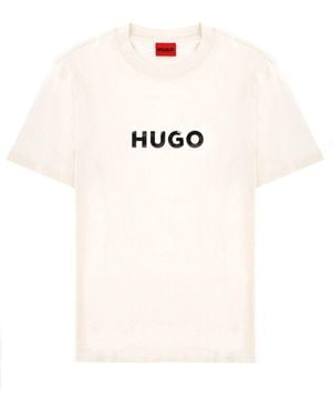 HUGO Powder Cotton T-Shirt - Natural