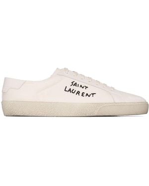 Saint Laurent Court Sl/06 Canvas Trainers - White